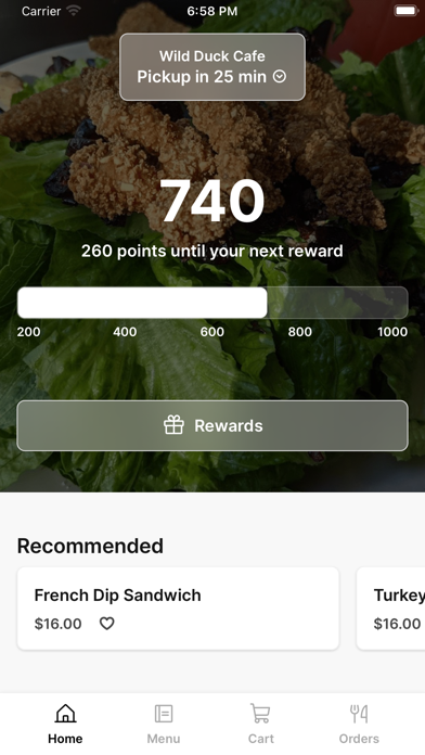 Wild Duck Cafe To Go app screenshot