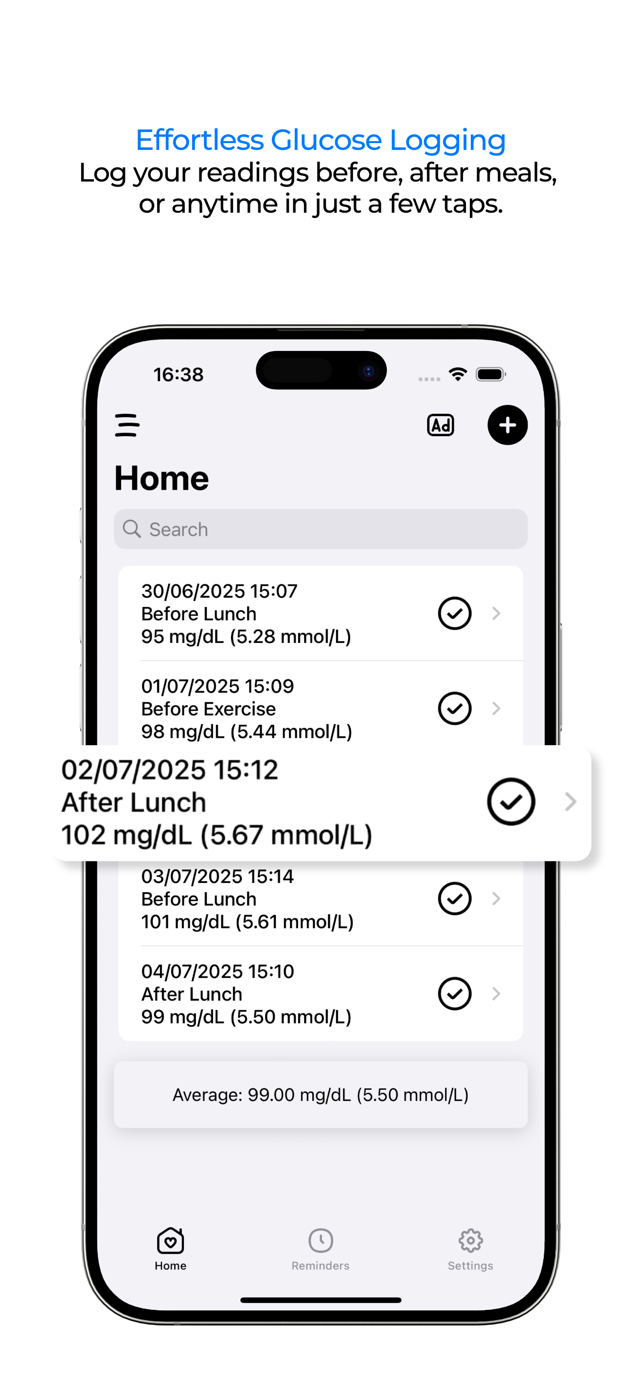 Cuspart: Blood Glucose