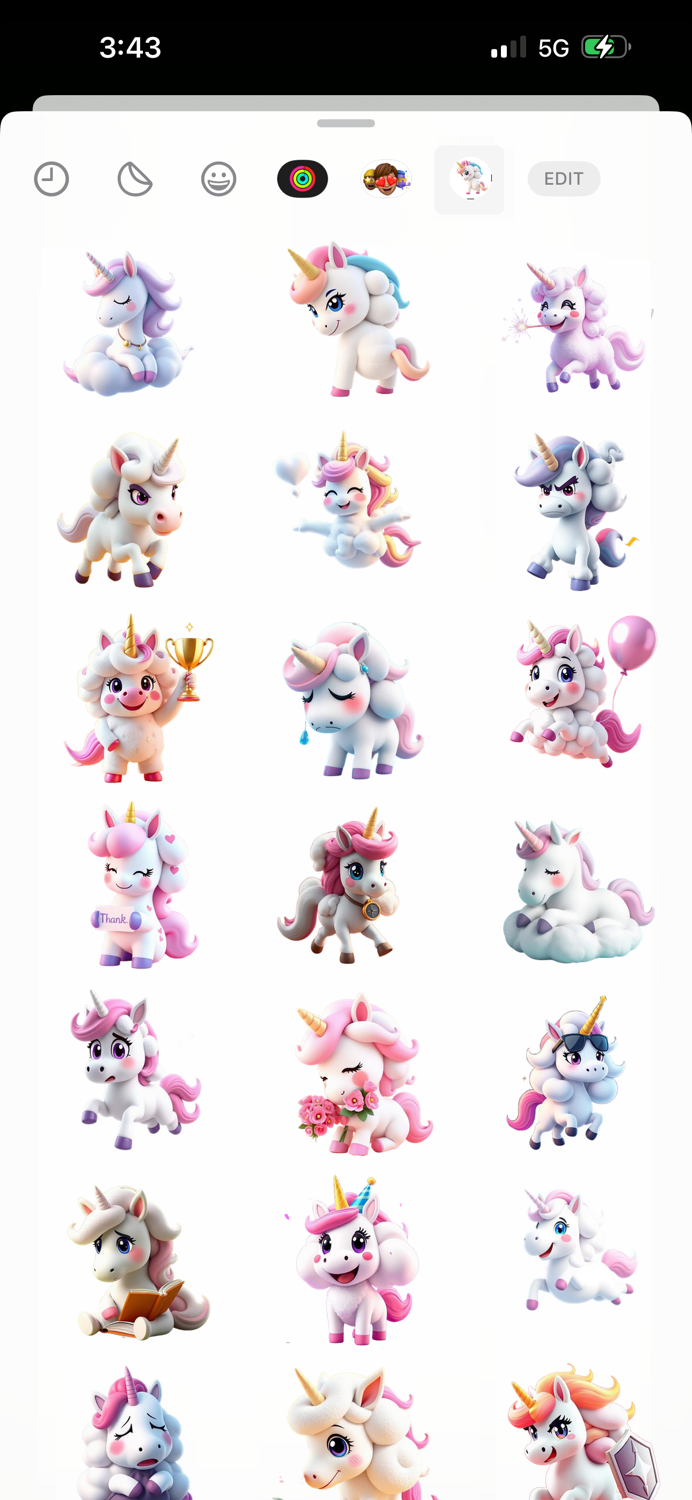 Cloud Unicorn Stickers
