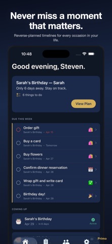 Primo - Gift & Event Planner Screenshot 1 of 6