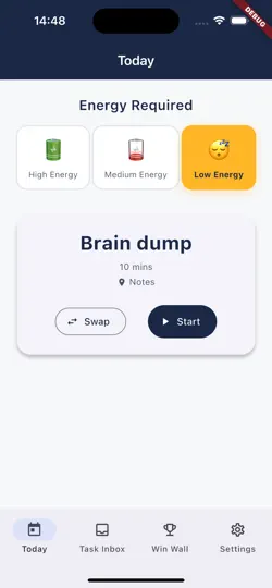 Скриншот ADHD Task Helper на iPhone 1