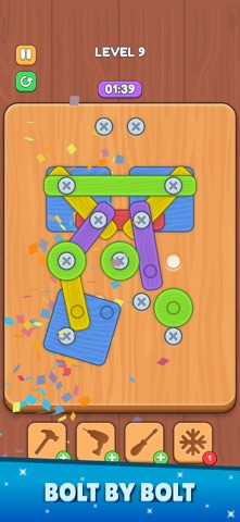 Screw Wood Puzzle: Bolts Sort iPhone screenshot