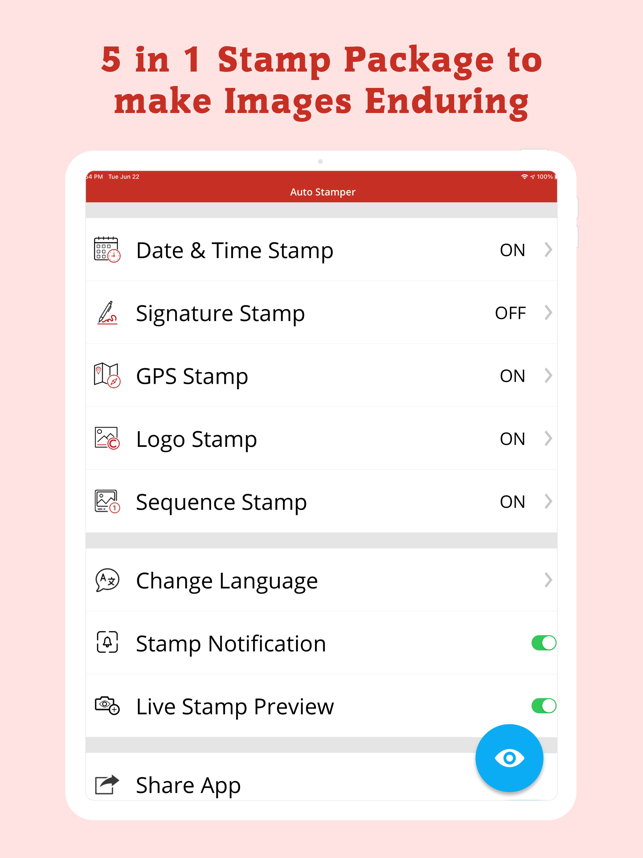 ‎Auto Stamper: Timestamp Camera Screenshot