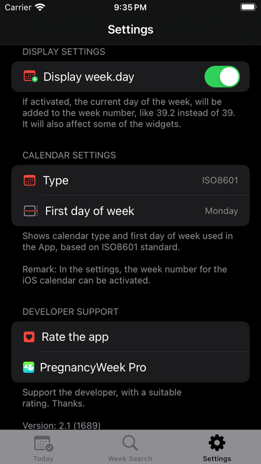 #5. Week Number Pro (iOS) 由: Daniel Mensch