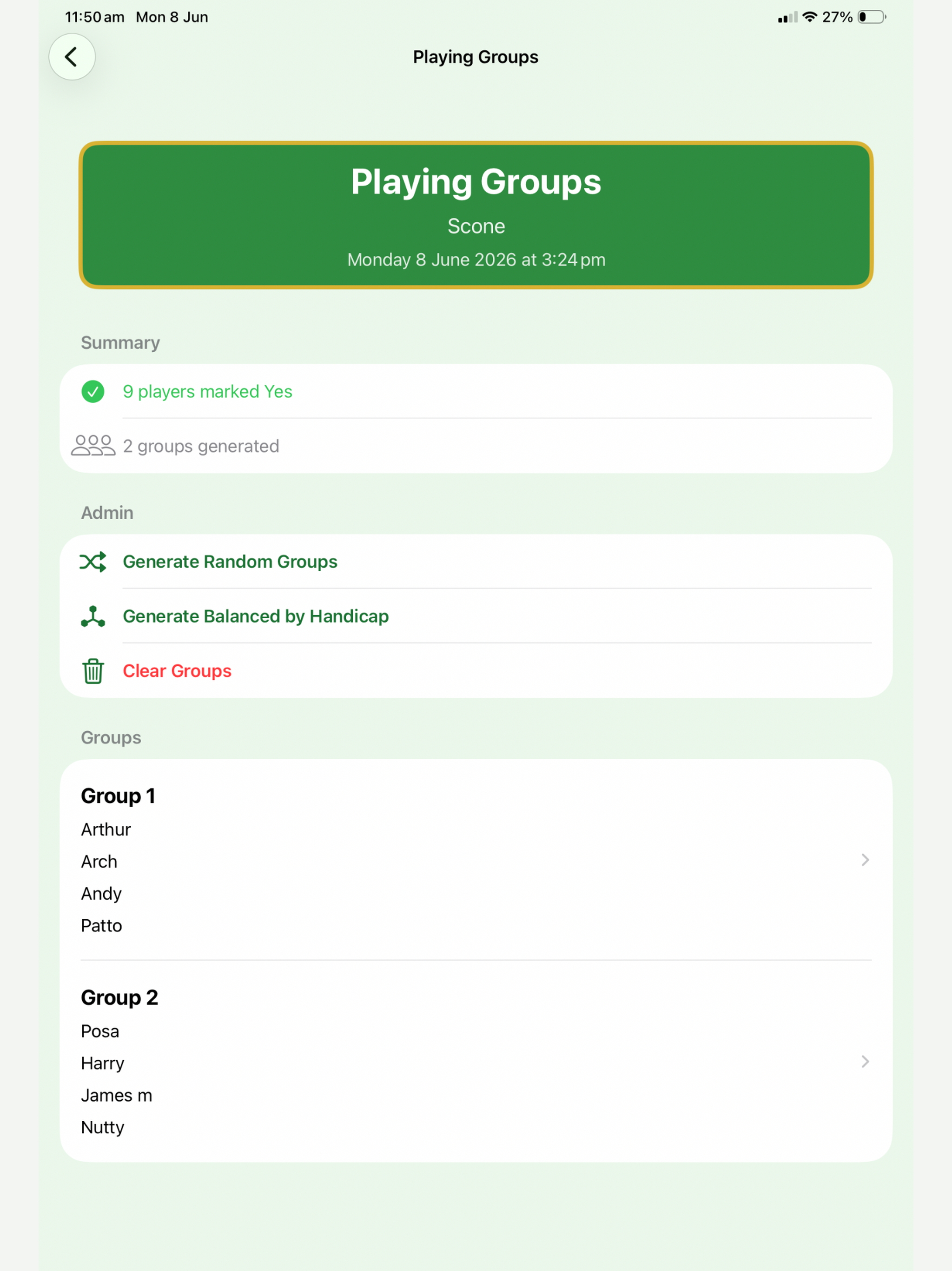 GolfHandicapGo screenshot 10