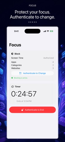 Focus: App & Web Blocker iPhone screenshot