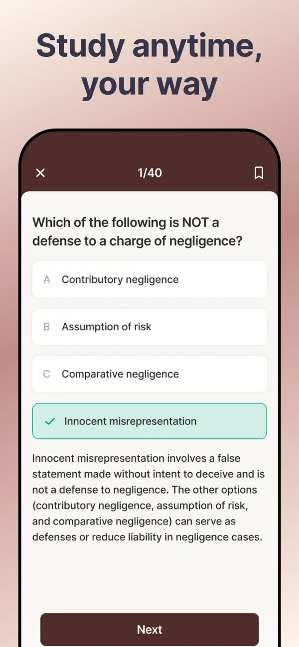 Screenshot #2 pour BAR Exam Practice 2026