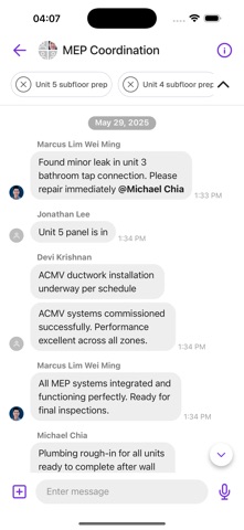OnSite Communications iPhone screenshot
