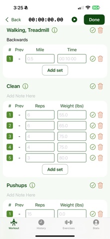 RepRecord Workout Tracker screenshot