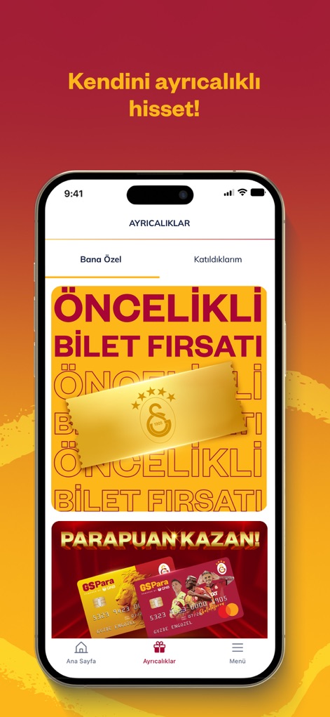 GSPara - Unlock exclusive benefits designed for Galatasaray fans, such as priority ticket opportunities and special loyalty point rewards tailored to their passion.