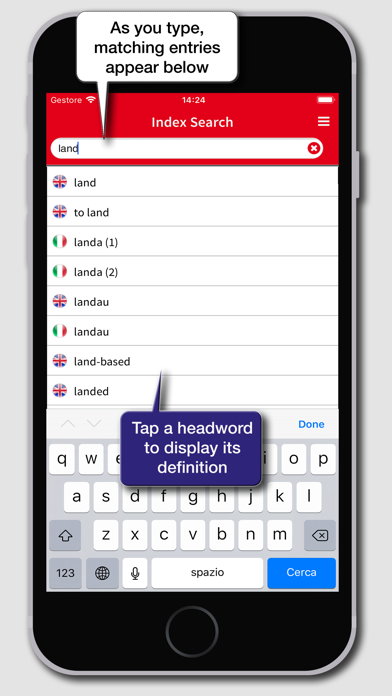 Hoepli English Dictionary Screenshot