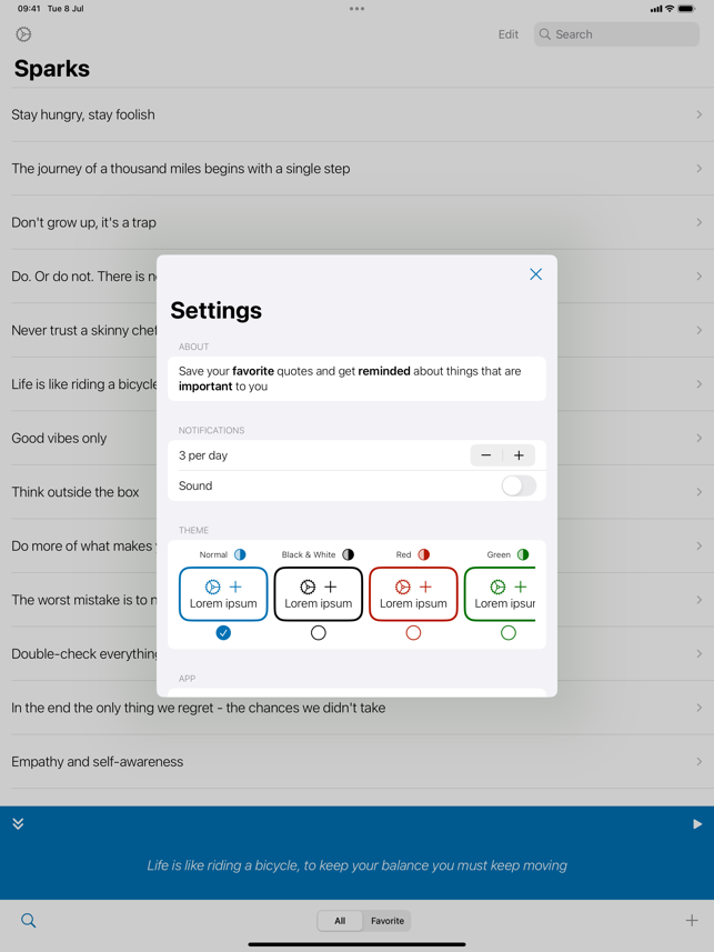 Daily Sparks Screenshot
