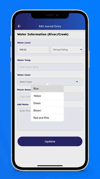 My Fishing Journal App Screenshot