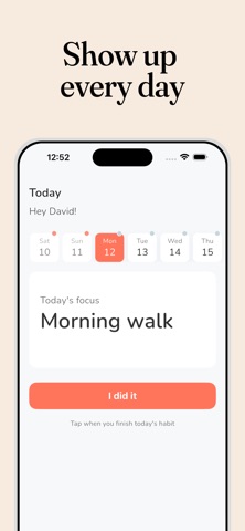a habit - only one at a time iPhone screenshot