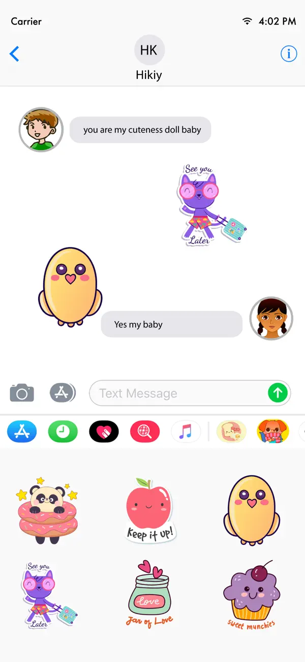 Screenshot #2 pour Cuteness Sticker For iMessage