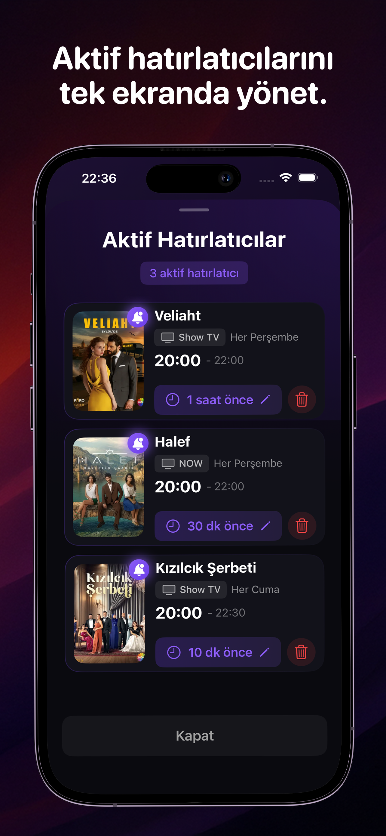 HangiDizi: Takip & Hatırlatıcı