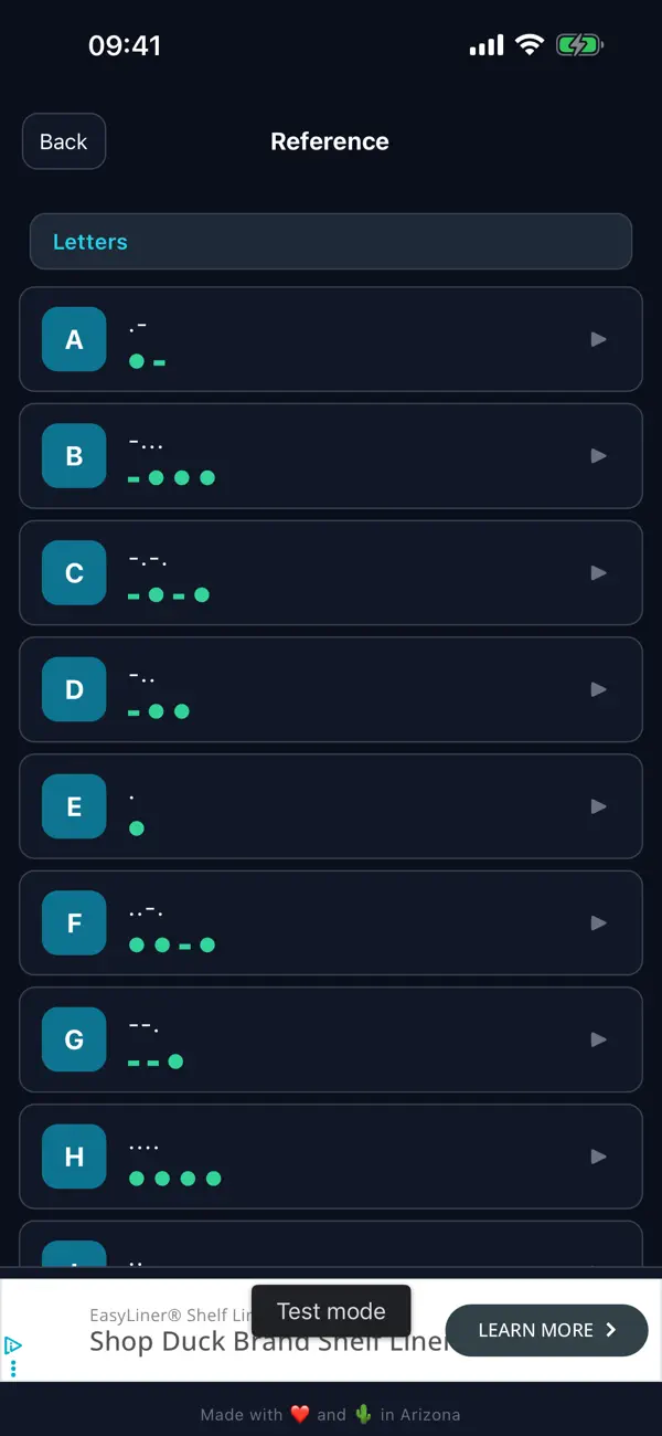 Screenshot #3 pour Learn Morse Code - CW Trainer