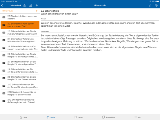 Screenshot #5 pour WBH – Digitale Lernkarten