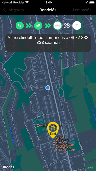Taxi rendelés Pécs Screenshot