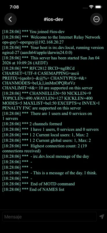 iRelayChat screenshot 2 of 4