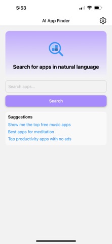 AI App Search Screenshot 1 of 5