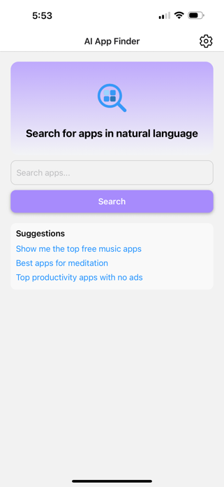 AI App Search Screenshot 1 of 5