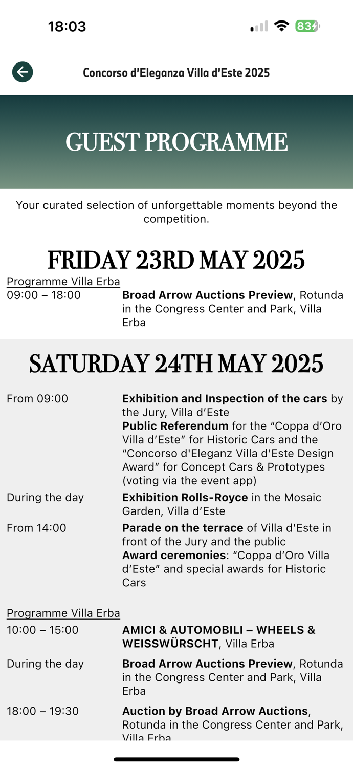 Concorso dEleganza Villa dEste