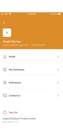 Leapup Edutech iPhone screenshot 2