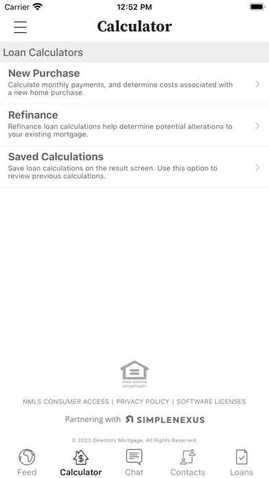 Directors Mortgage Mobile Screenshot