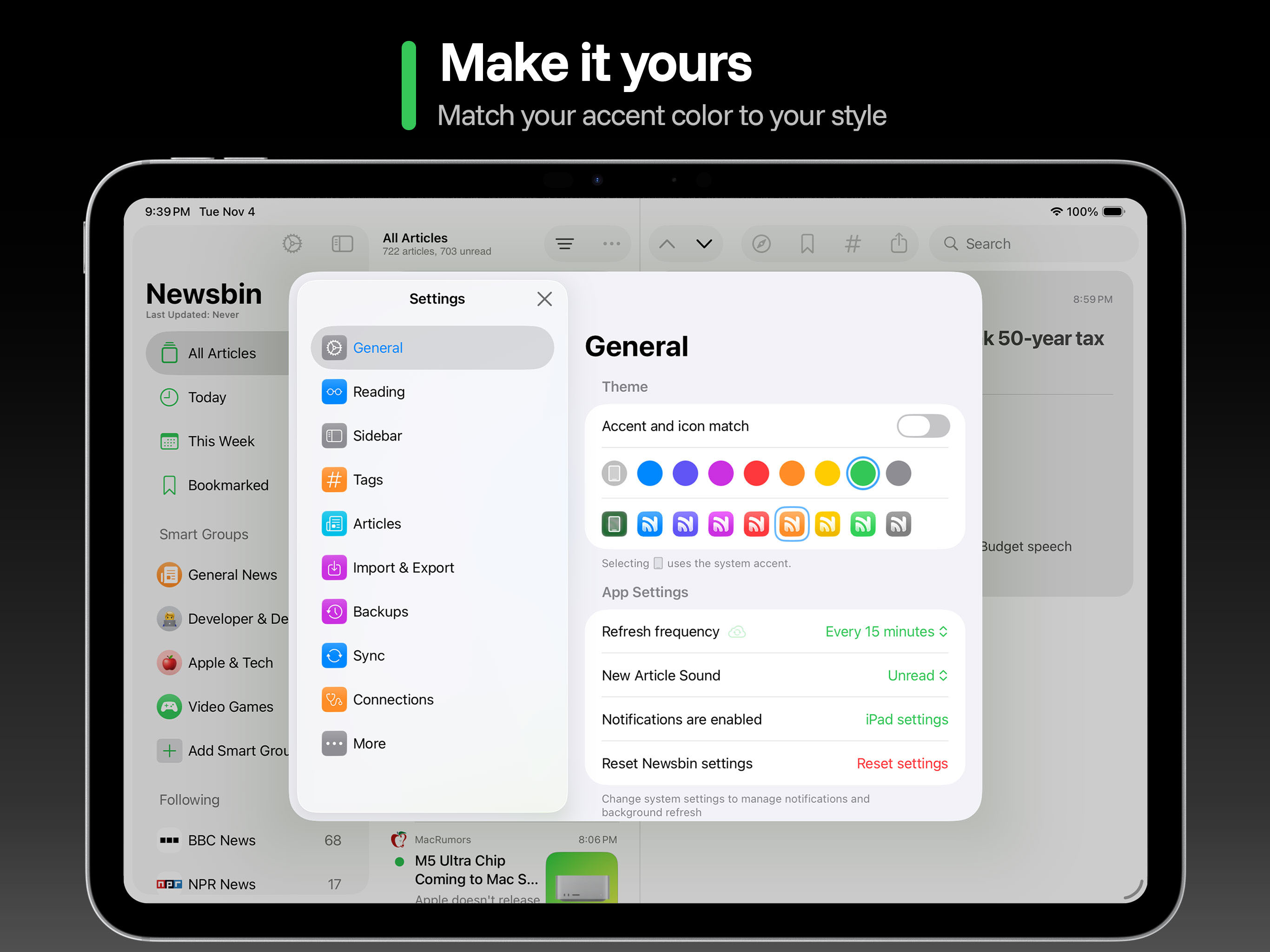 Newsbin: RSS Feed Reader screenshot 14