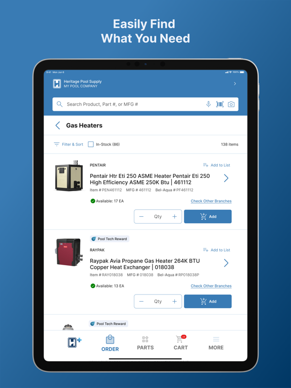 Heritage Pool Plus iPad screenshot 7 - Business app