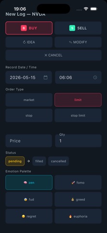 Reflix: Trade Journal iPhone screenshot