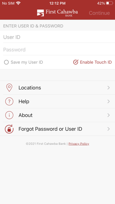 First Cahawba Bank Screenshot