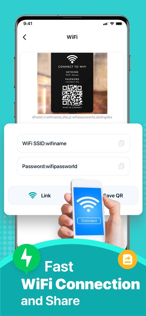QR Code Scanner:Barcode Reader - 本ツールはWiFiネットワークへの簡単接続を可能にし、QRコードをスキャンするだけでスムーズに接続できる他、自身のWiFi情報をQRコード形式で共有できます。