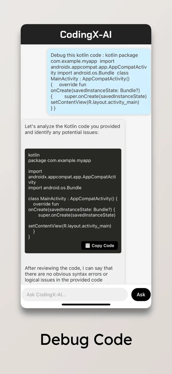#5. CodingX-AI: Learn & Build (iOS) di: Jagrat Sharma