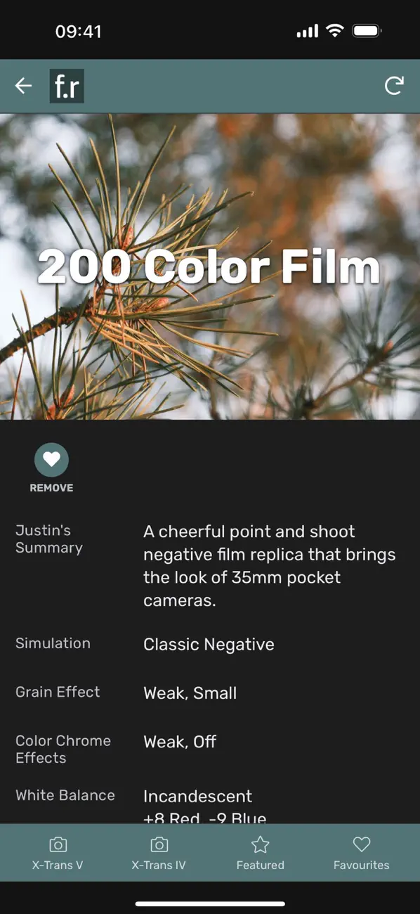 Screenshot #2 pour Film Recipes App for Fujifilm