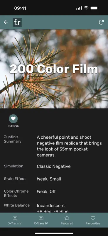 Film Recipes App for Fujifilm screenshot 2 of 6