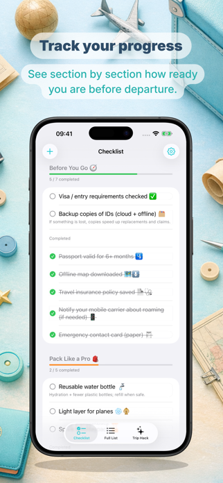 Trip Checklist Screenshot 4 of 6