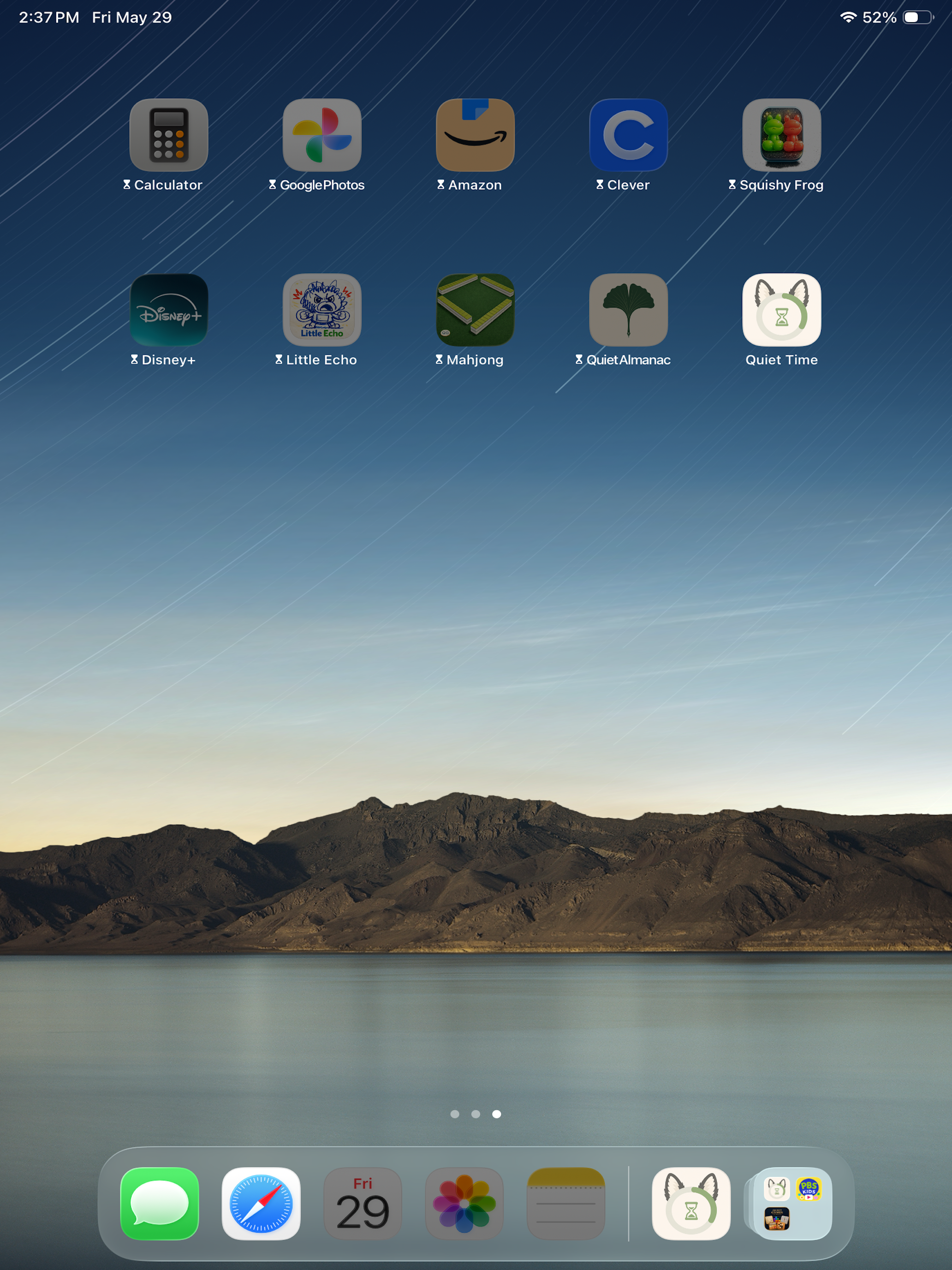 Quiet Time · Screen Lock