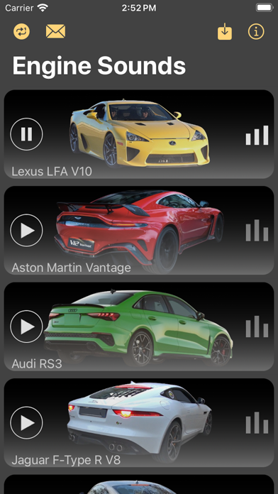 Screenshot #1 pour Supercars Engines Sounds 2024