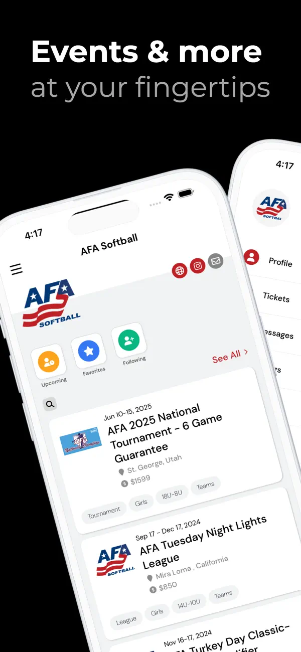 Screenshot #1 pour AFA Softball