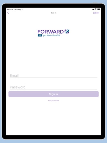 FORWARD 102 iPad screenshot