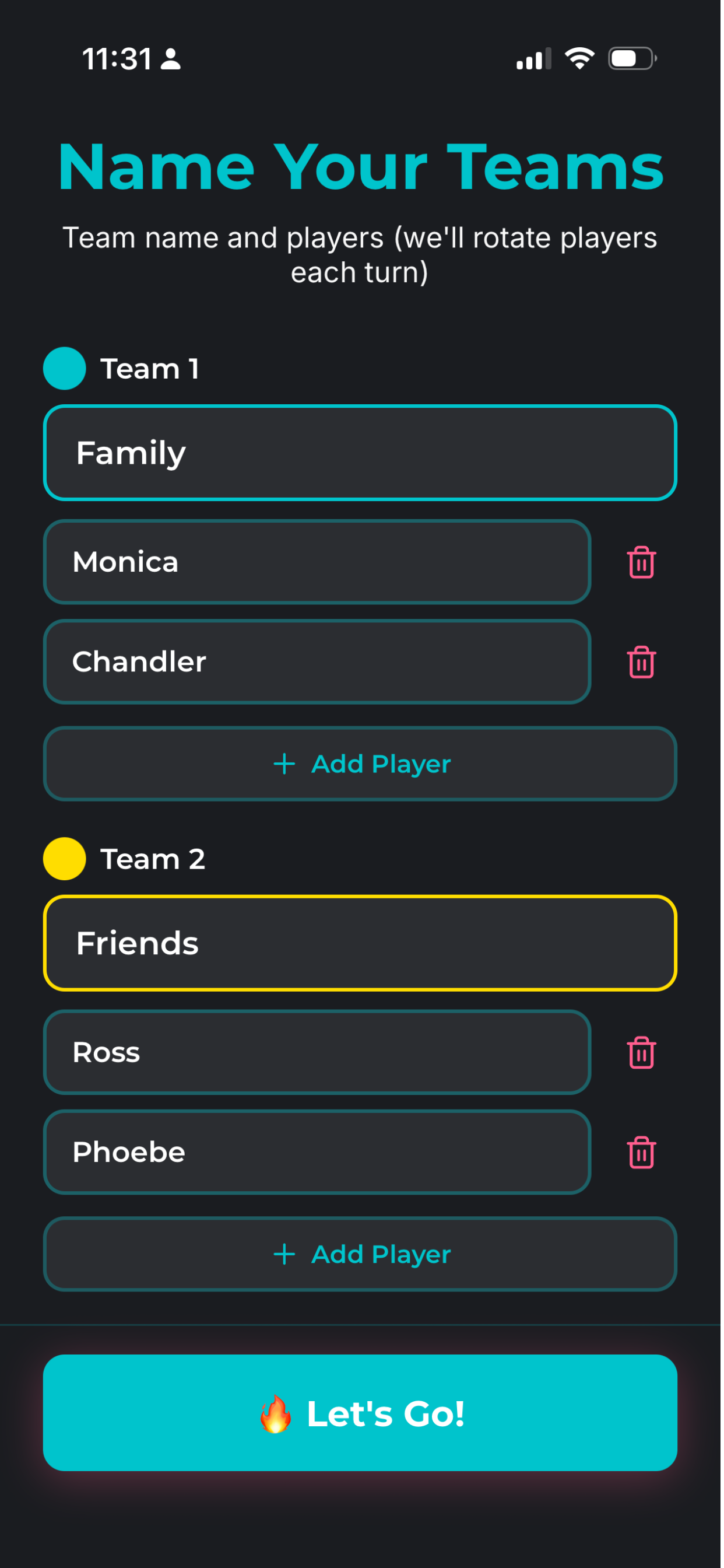 Quickfire Party Game