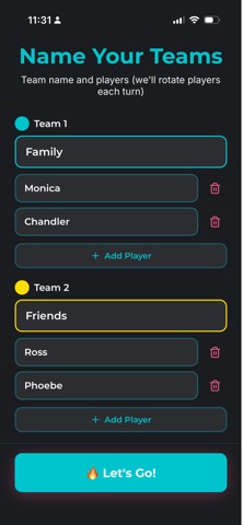 Quickfire Party Game iPhone screenshot