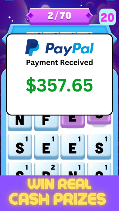 Real Cash Word Search Screenshot