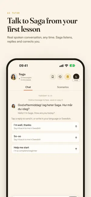 Tala: Learn Swedish screenshot 2