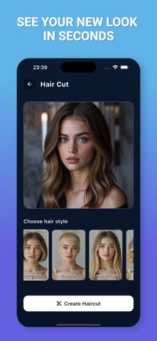 Hair AI & Hairstyle Try On iPhone screenshot