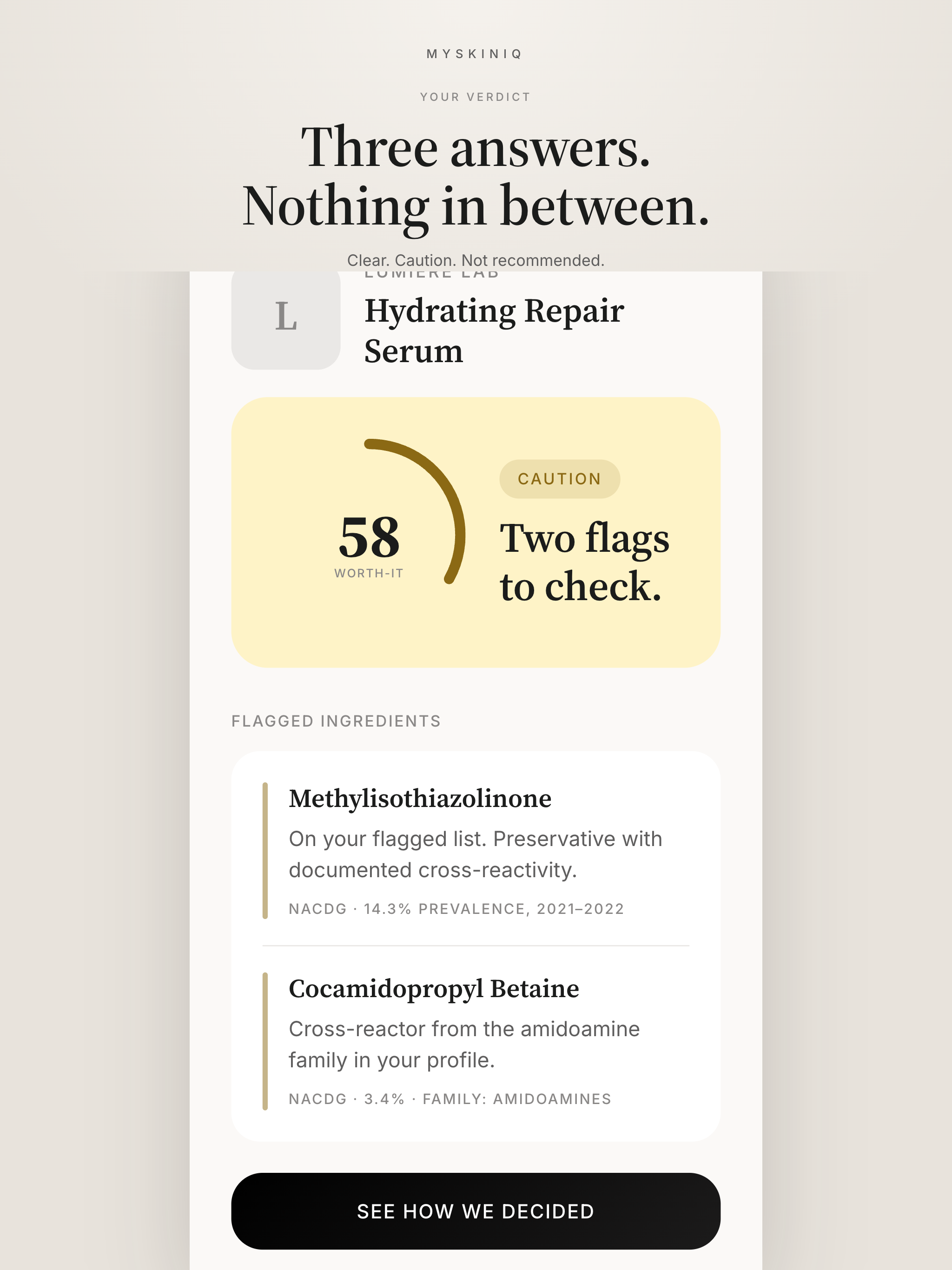 MySkinIQ — Ingredient Scanner