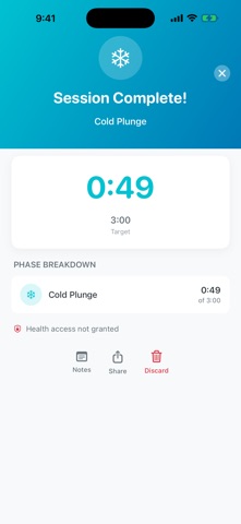 Contrast - Sauna + Cold Plunge iPhone screenshot