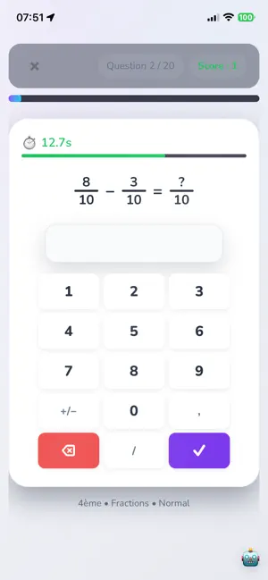 Calcul Mental Challenge screenshot 2